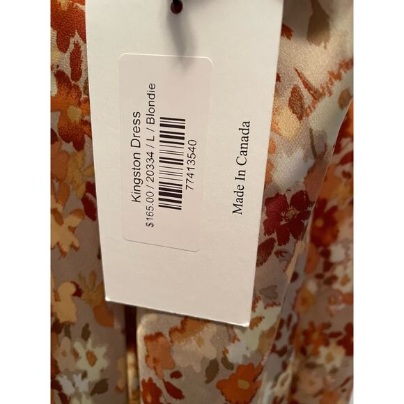 Park & Fifth Kingston Floral Print Satin Strappy Slip Dress Large - Picture 5 of 12